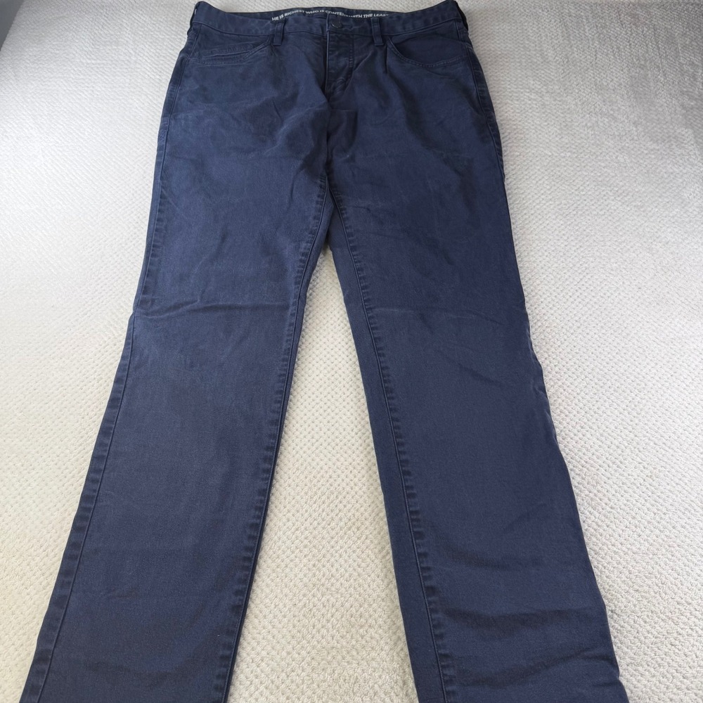 Rhone Commuter Pants Mens 32 Navy Blue Straight Leg Stretch Lyocell RN141364